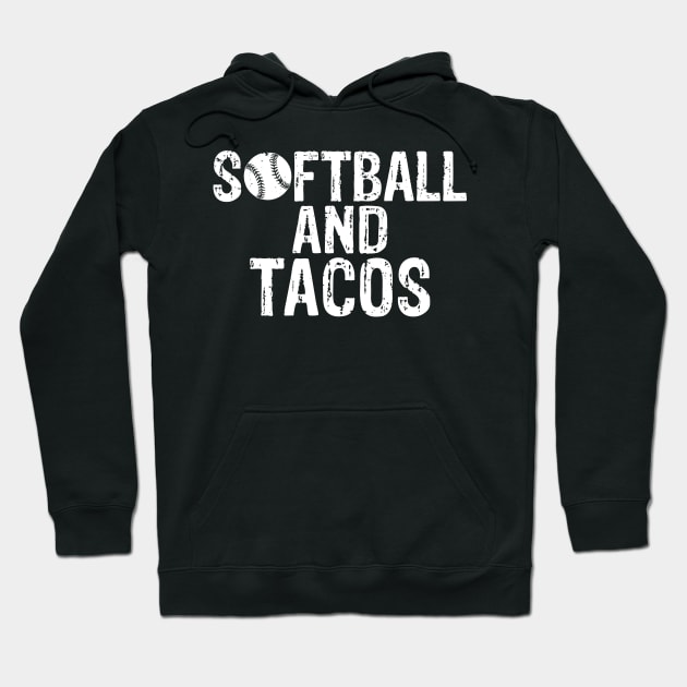 Cute Softball and Tacos Softball Players Hoodie by theperfectpresents